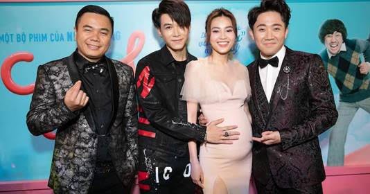 Đạo diễn Nhất Trung cùng dàn cast trong “Cua Lại Vợ Bầu”.