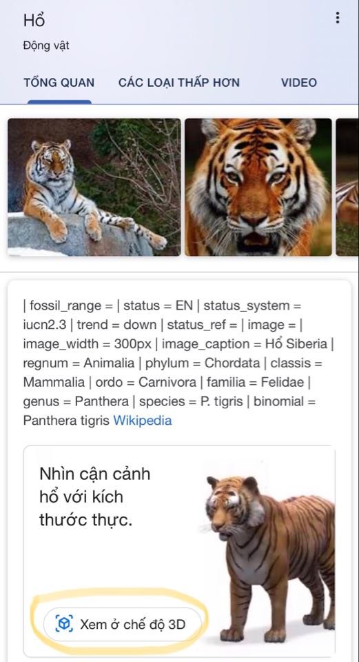 Chọn xem ở chế độ 3 D.