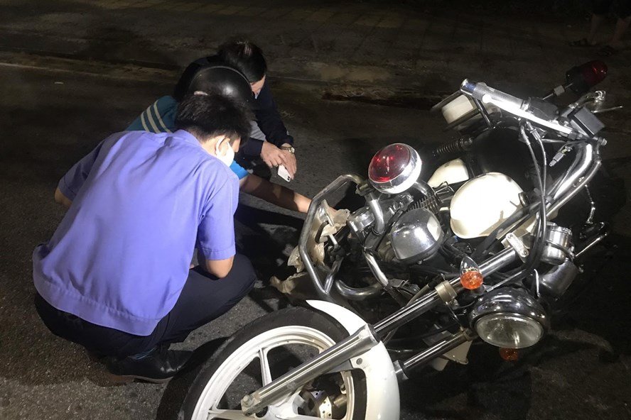 Hiện trường nơi hai cảnh sát hy sinh.