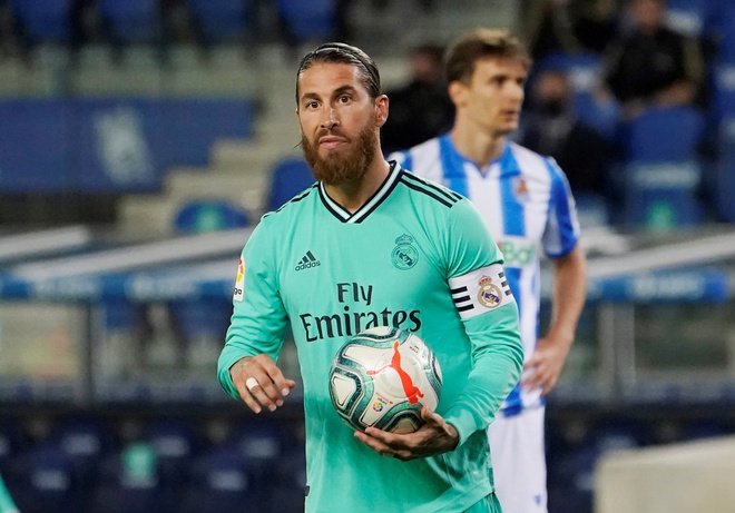 Ramos mở tỷ số cho Real Madrid.