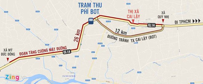 Nghiên cứu phương án thứ 4 cho trạm thu phí BOT Cai Lậy