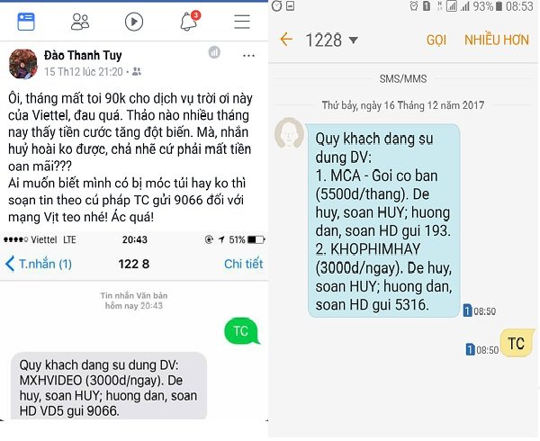 Sục sôi bị nhà mạng Vinaphone, Viettel, MobiFone 'móc tiền' mà không biết?
