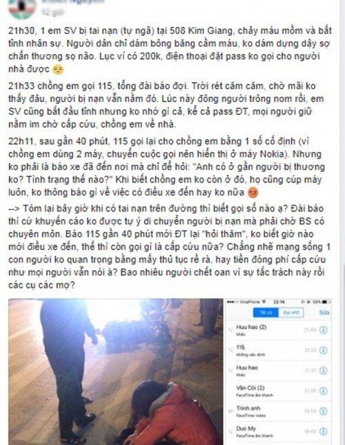 vu-thanh-nien-bi-tai-nan-goi-xe-cuu-thuong-40-phut-chua-den-giam-doc-trung-tam-115-ha-noi-len-tieng