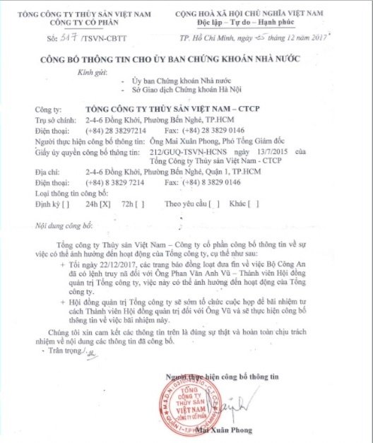 vũ nhôm mất chức