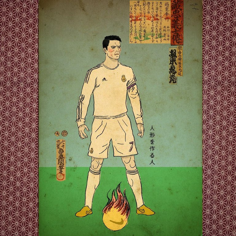 Ronaldo, Messi và Ibra trong hình hài chiến binh samurai