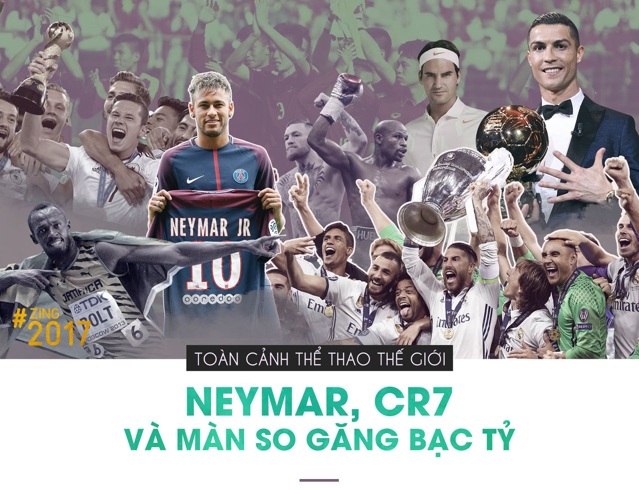 Thể thao thế giới 2017: Bom tấn Neymar, CR7 và trận boxing bạc tỷ