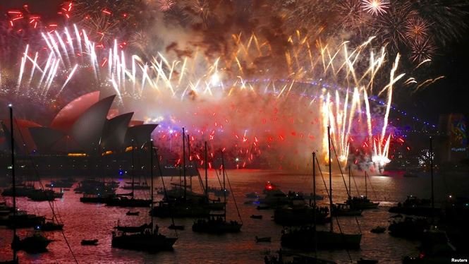Mãn nhãn với 'đại tiệc' pháo hoa toàn cầu mừng năm mới 2018