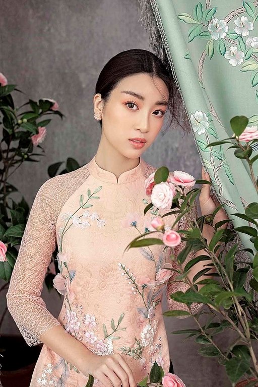 ngam-nhin-hoa-hau-do-my-linh-duyen-dang-voi-ao-dai-cach-tan-ngay-tet