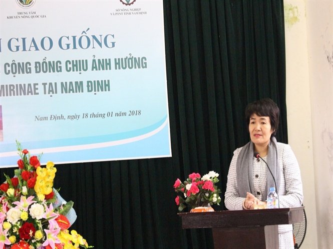 Hỗ trợ nông dân Nam Định chịu ảnh hưởng của cơn bão Mirinae