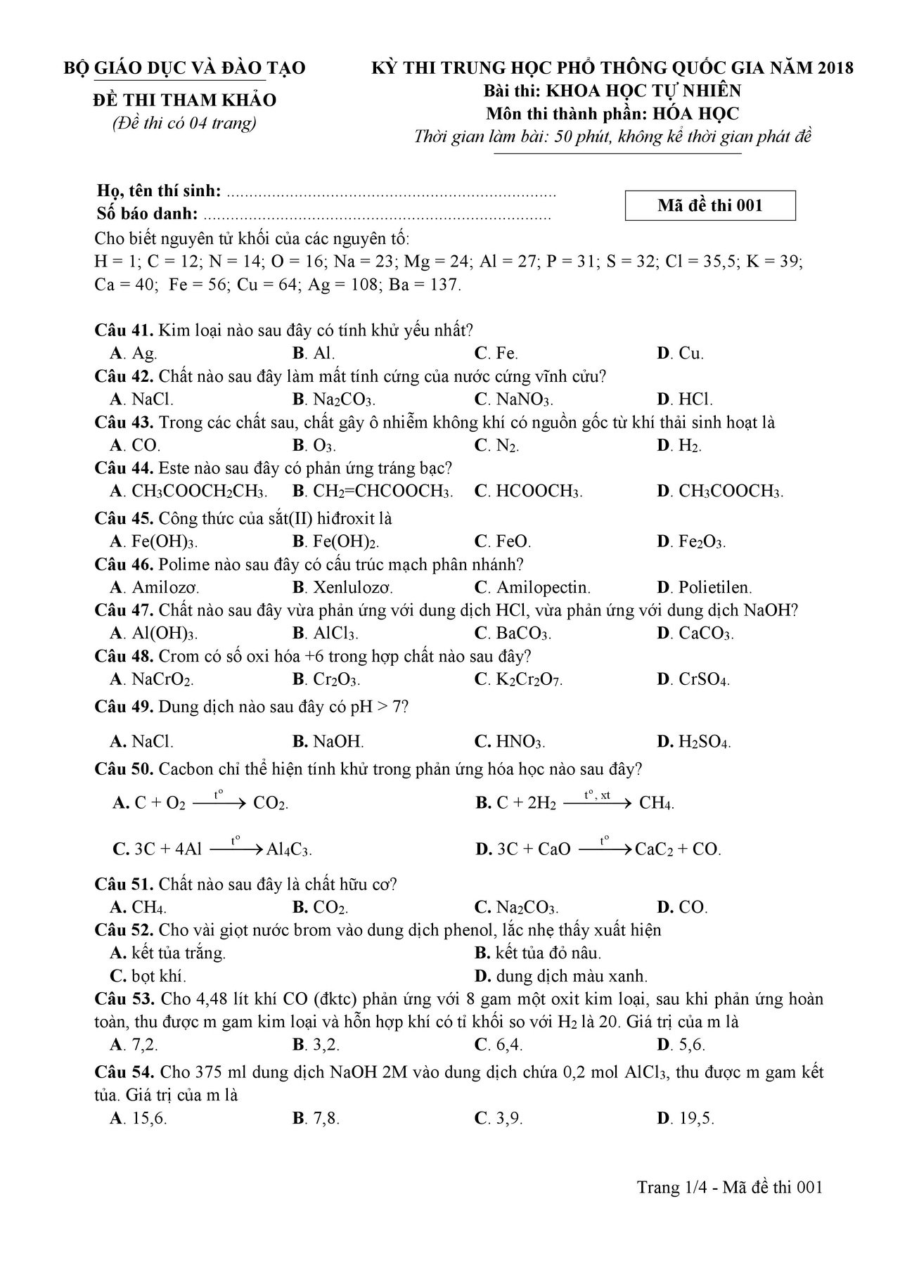 de-thi-thu-thpt-quoc-gia-2018-mon-hoa-hoc