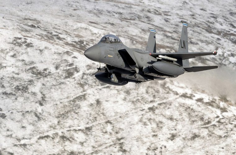 Mãn nhãn Đại bàng tấn công F15E Mỹ trình diễn ở xứ Wales