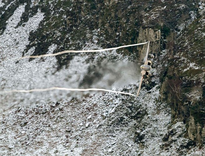 Mãn nhãn Đại bàng tấn công F15E Mỹ trình diễn ở xứ Wales