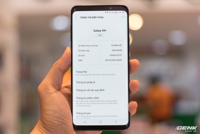 Cận cảnh Galaxy S9+ màu Xanh San Hô phiên bản nhà mạng KT Hàn Quốc