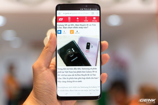 Cận cảnh Galaxy S9+ màu Xanh San Hô phiên bản nhà mạng KT Hàn Quốc