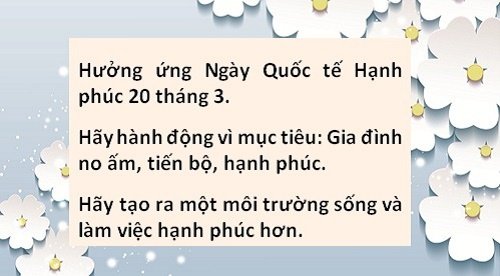 Ý nghĩa của ngày Quốc tế Hạnh phúc 20/3