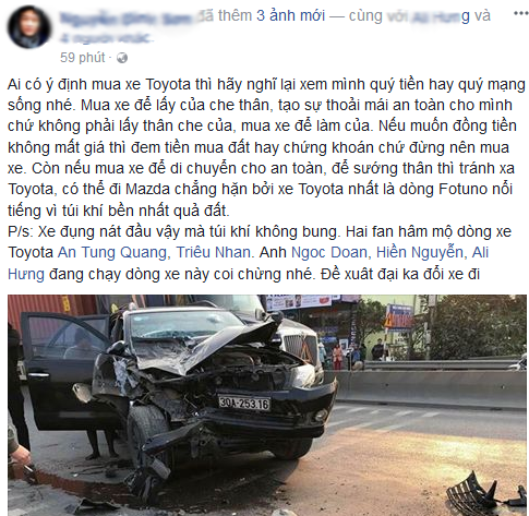 Ô tô bị vò nát túi khí vẫn ‘nguyên đai nguyên kiện’