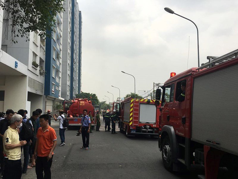 Cháy lại tại chung cư Carina