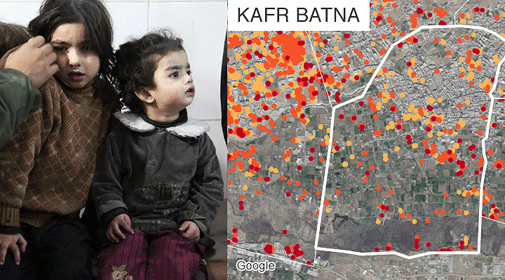 Cảnh tàn phá khủng khiếp tại Đông Ghouta (Syria) nhìn từ trên cao