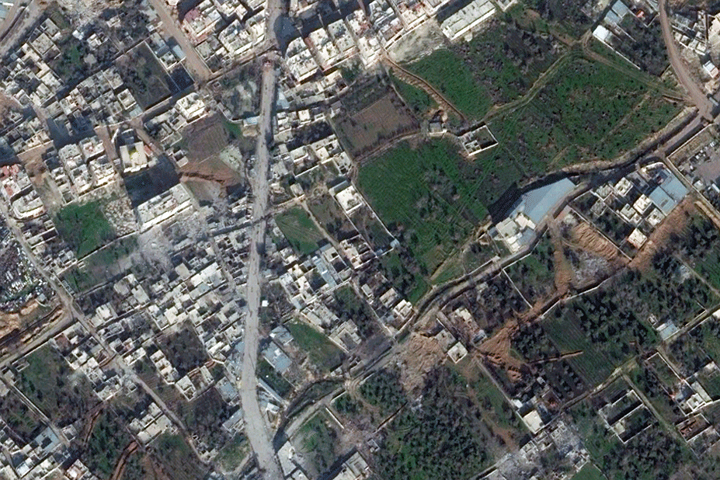 Cảnh tàn phá khủng khiếp tại Đông Ghouta (Syria) nhìn từ trên cao