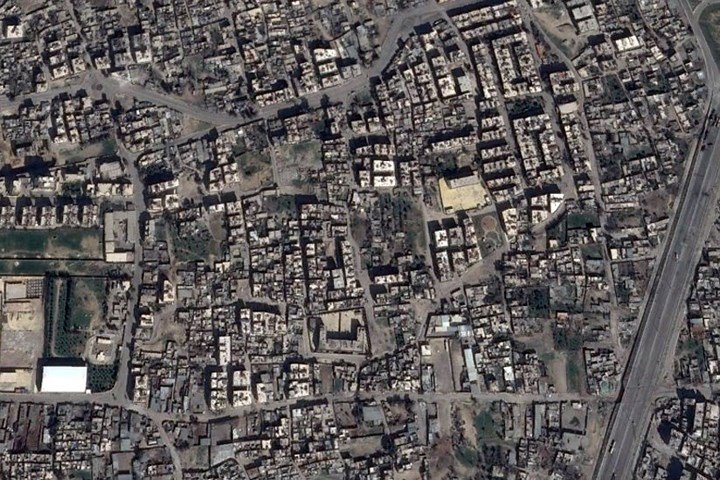 Cảnh tàn phá khủng khiếp tại Đông Ghouta (Syria) nhìn từ trên cao