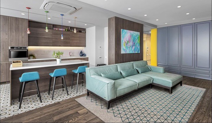 Bất ngờ với ngôi nhà 110m2 đầy màu sắc