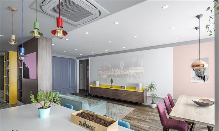 Bất ngờ với ngôi nhà 110m2 đầy màu sắc