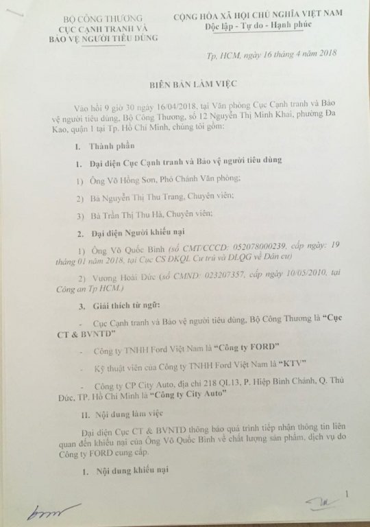 vu-khoi-kien-ford-viet-nam-bo-cong-thuong-khuyen-thuong-luong