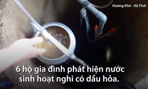 Phát hiện dầu rỉ theo mạch nước ngầm ở Hà Tĩnh