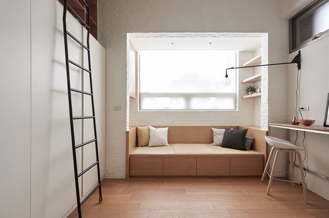Chỉ 22m² nhưng từng centimet trong căn hộ đều khiến bạn phải trầm trồ vì không thể hợp lý hơn