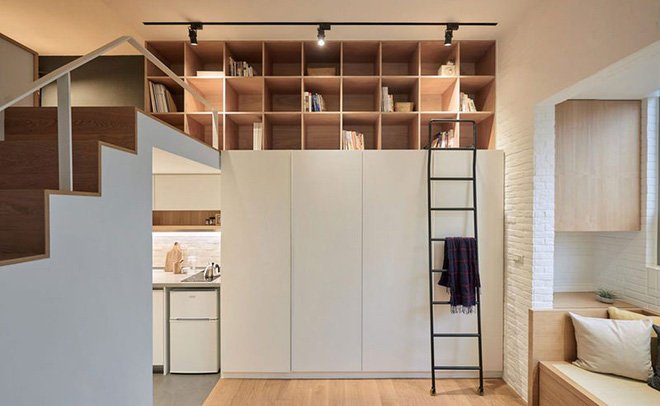 Chỉ 22m² nhưng từng centimet trong căn hộ đều khiến bạn phải trầm trồ vì không thể hợp lý hơn