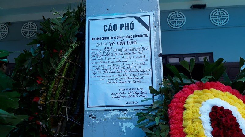 Tang lễ của Phó Cục trưởng Cục C50 được tổ chức như thế nào?