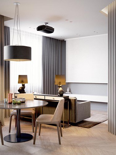 Căn hộ 50m2 có thiết kế sang trọng, đẹp mắt