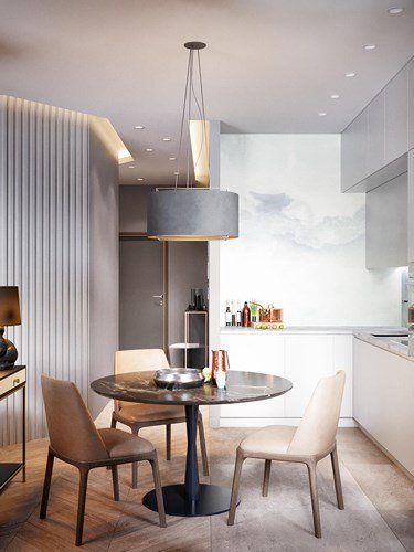 Căn hộ 50m2 có thiết kế sang trọng, đẹp mắt