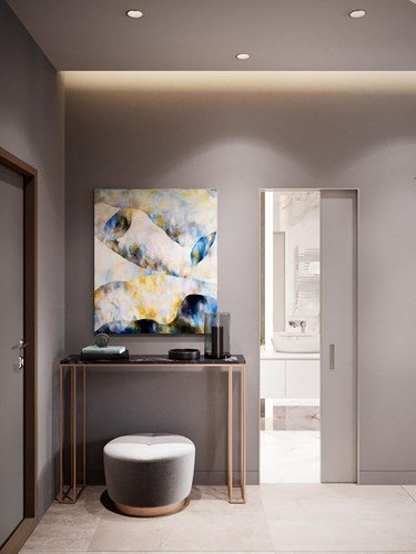 Căn hộ 50m2 có thiết kế sang trọng, đẹp mắt