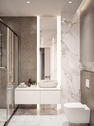 Căn hộ 50m2 có thiết kế sang trọng, đẹp mắt