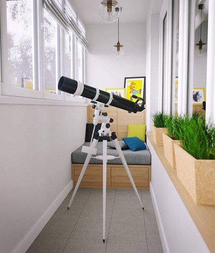 Căn hộ 34 m2 kết hợp phòng khách và phòng ngủ tiện lợi