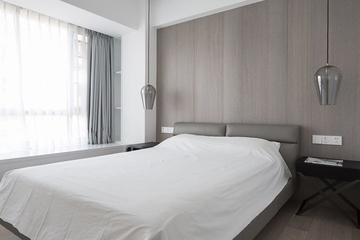 Căn hộ màu trắng thiết kế đơn giản và tinh tế