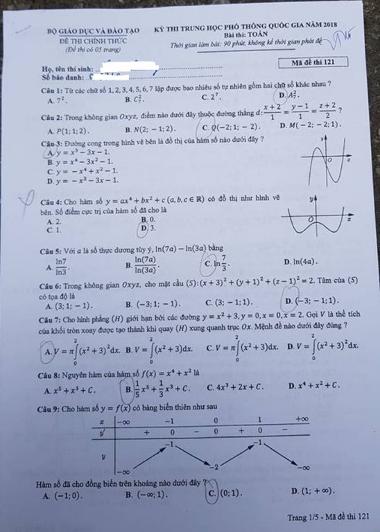 de-thi-va-dap-an-mon-toan-thpt-quoc-gia-2018-ma-de-121