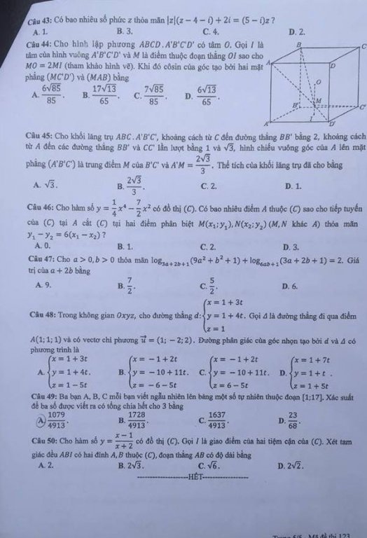 de-thi-va-dap-an-mon-toan-thpt-quoc-gia-2018-ma-de-123