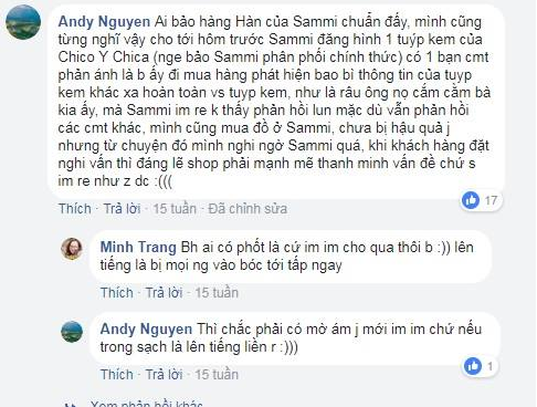 Khách hàng tố Sammi Shop bán hàng không rõ nguồn gốc