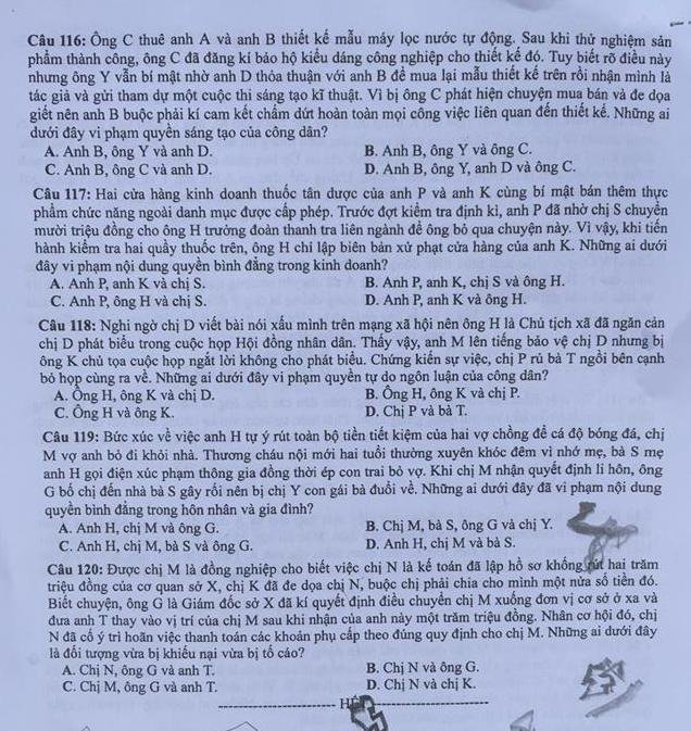 de-thi-va-dap-an-mon-giao-duc-cong-dan-ma-de-306-ky-thi-thpt-quoc-gia-2018