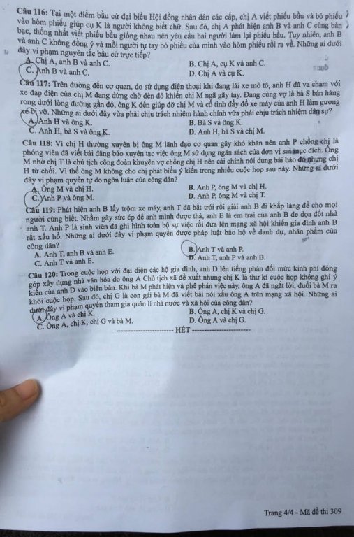 de-thi-va-dap-an-mon-giao-duc-cong-dan-ma-de-309-ky-thi-thpt-quoc-gia-2018