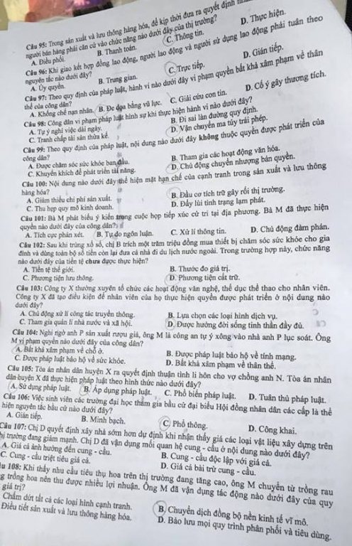 de-thi-va-dap-an-mon-giao-duc-cong-dan-ma-de-322-ky-thi-thpt-quoc-gia-2018