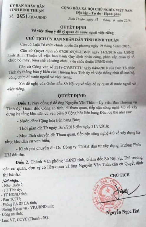 Giám đốc công an đi Đức học tập làm hạ tầng biển