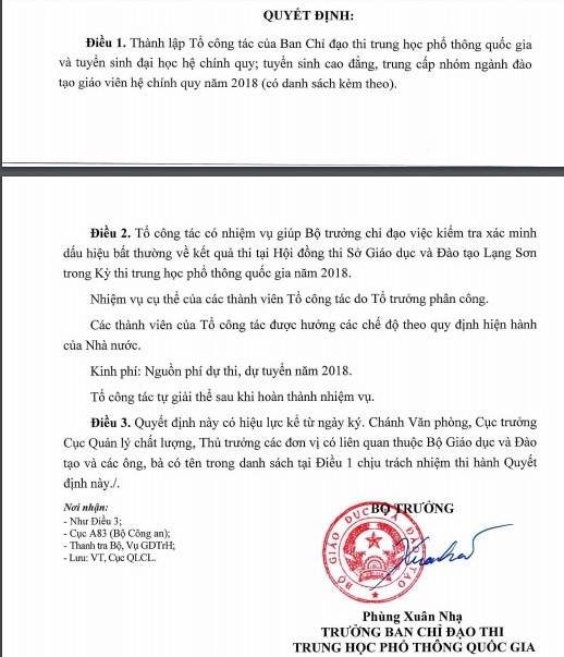 thanh-lap-to-cong-tac-xac-minh-ket-qua-thi-bat-thuong-tai-son-la-lang-son