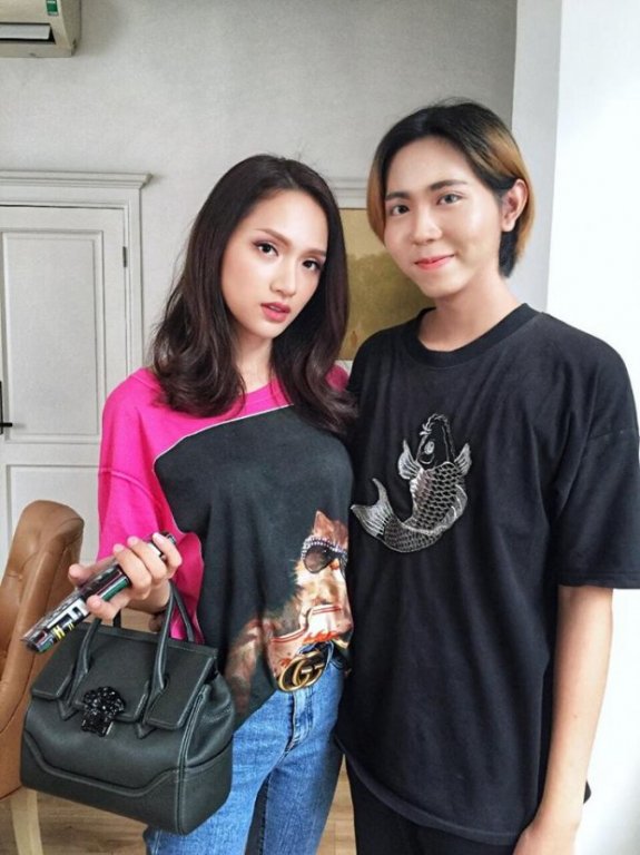 Đại từng may mắn được gặp HH Hương Giang trong một show truyền hình. Đây chính là người truyền cảm hứng cho Đại.