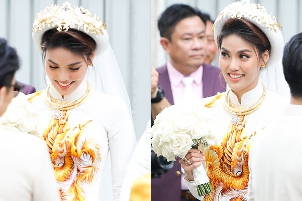 Lan Khuê được bạn trai sang nhà ăn hỏi bằng dàn xế sang