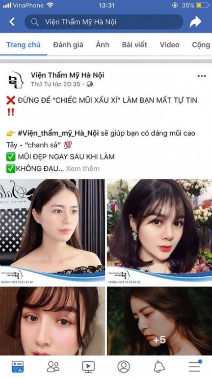 vien-tham-my-ha-noi-tiep-tuc-lua-doi-khach-hang-quang-cao-sai-su-that
