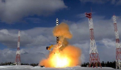 Tên lửa Sarmat của Nga. Ảnh: Washington Times