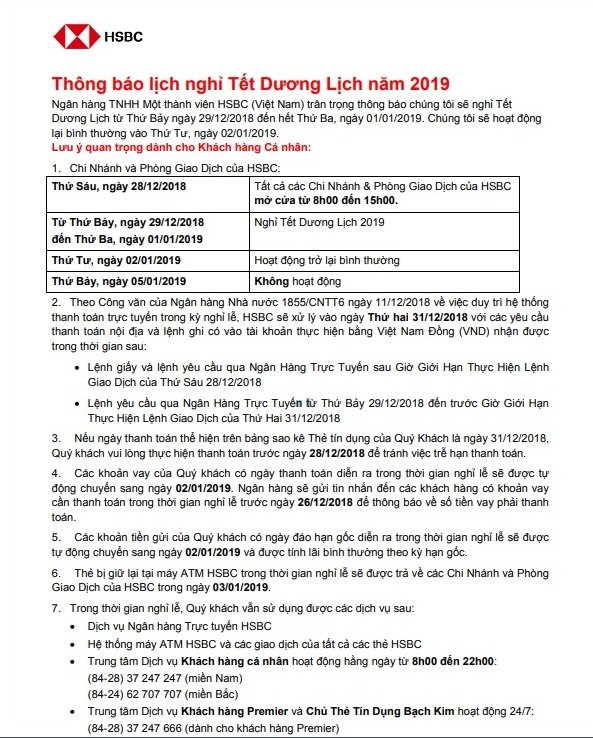 lich-giao-dich-va-nghi-tet-duong-lich-2019-ngan-hang-hsbc